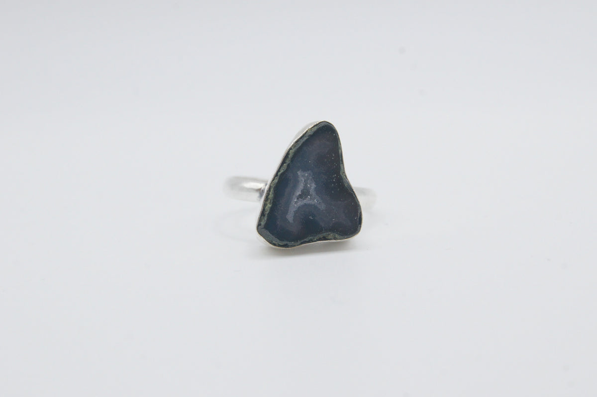 Geoda de Ágata- Anillo Latón