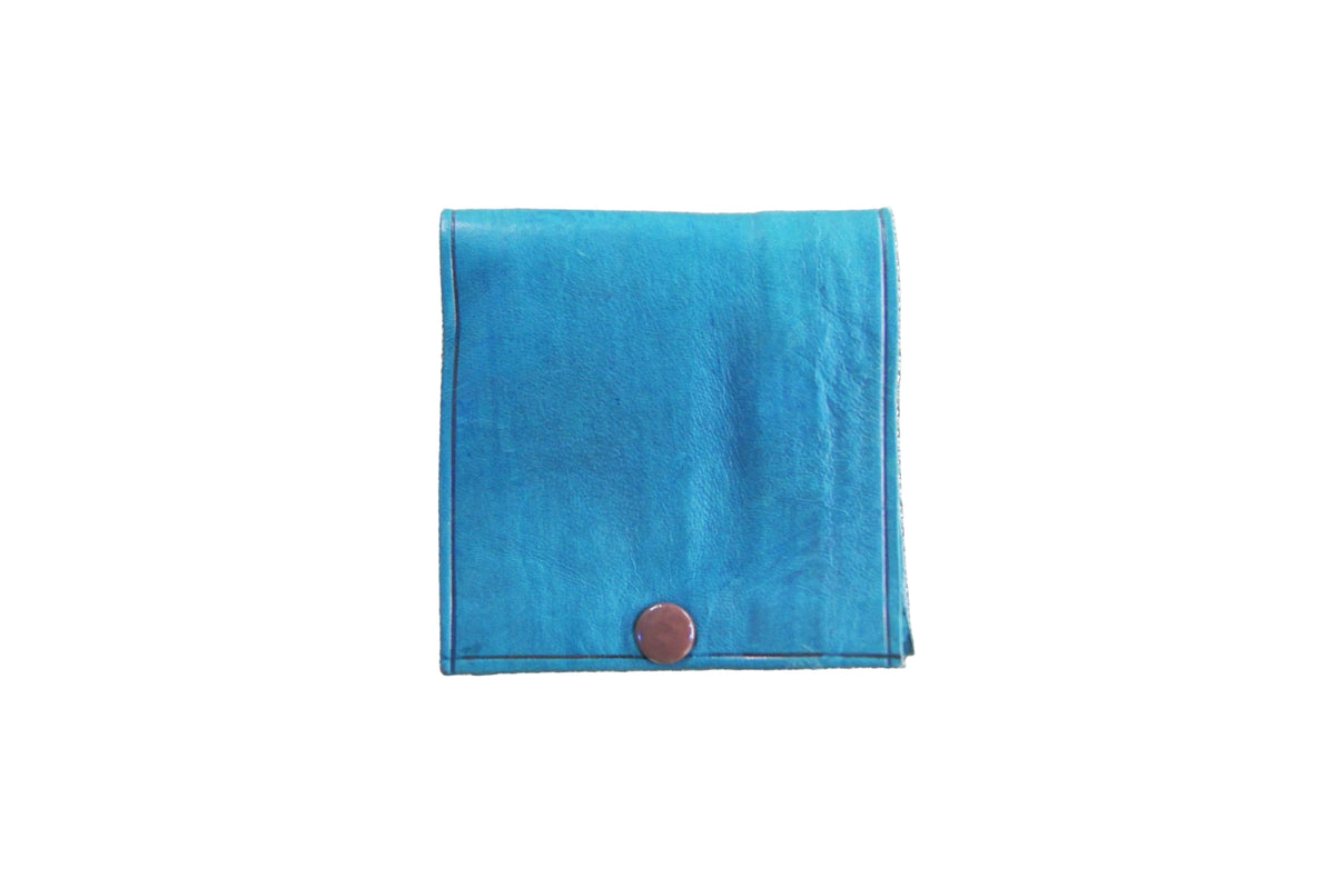 Monedero Billetera de Cuero - Azul