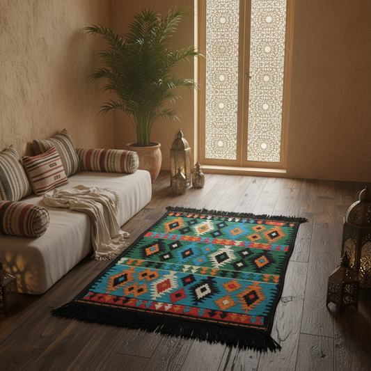 Ozlem - Alfombra Turquía Kilim Muliticolor 60x90cm
