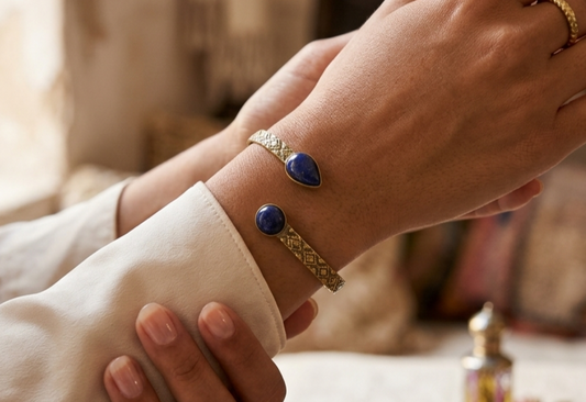 Brazalete de Latón - Lapislázuli