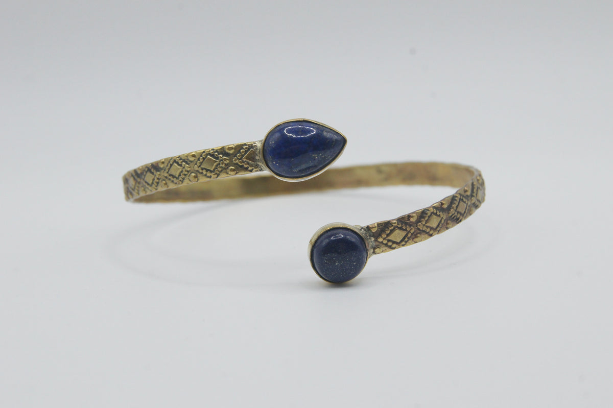 Brazalete de Latón - Lapislázuli