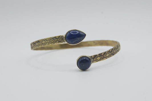 Brazalete de Latón - Lapislázuli