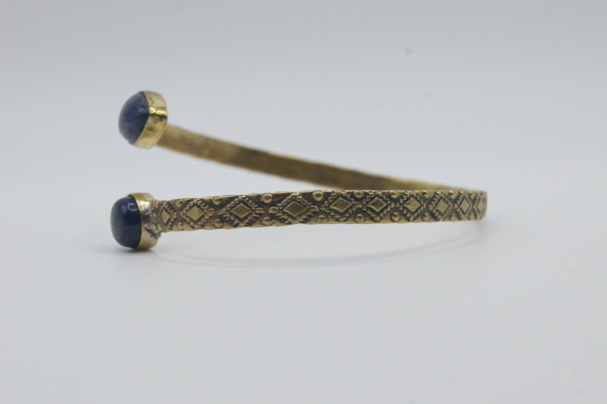 Brazalete de Latón - Lapislázuli