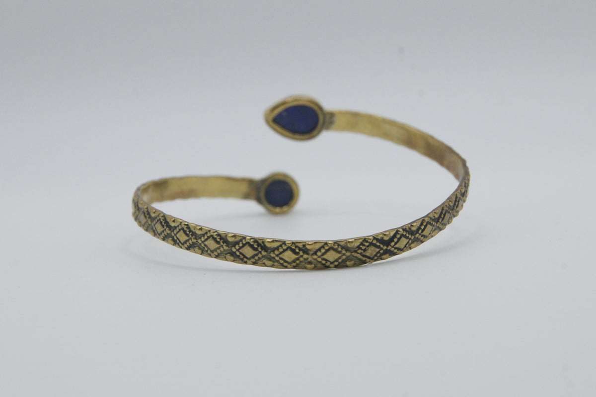 Brazalete de Latón - Lapislázuli