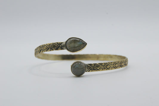Brazalete de Latón - Labradorita