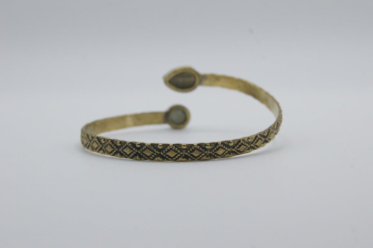 Brazalete de Latón - Labradorita