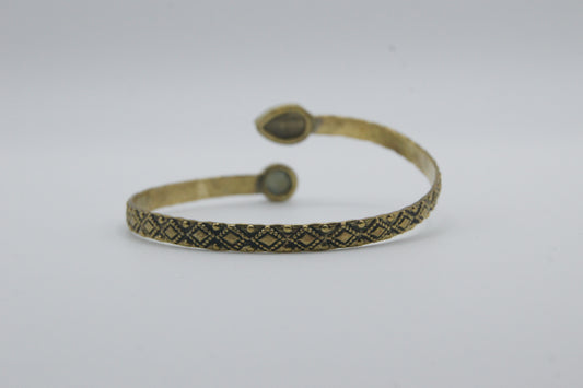 Brazalete de Latón - Labradorita