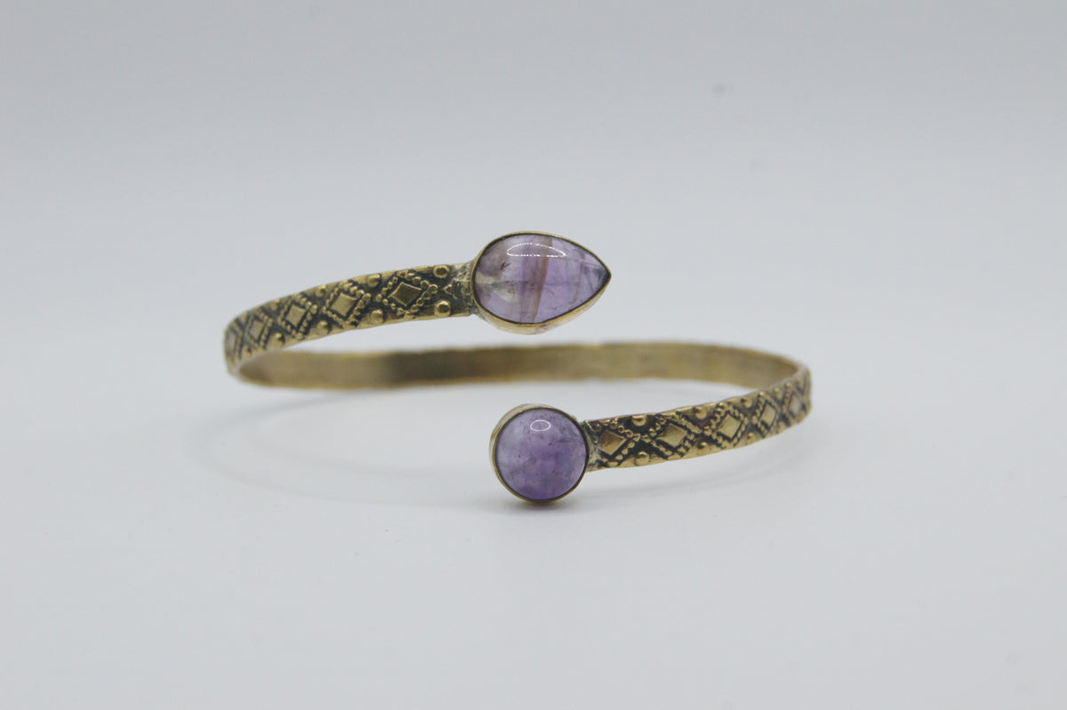 Brazalete de Latón- Amatista