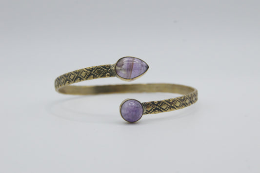 Brazalete de Latón- Amatista