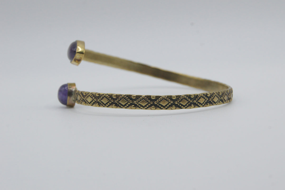 Brazalete de Latón- Amatista