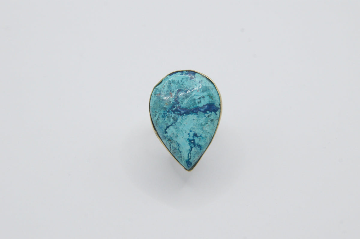 Anillo de Latón - Azurita