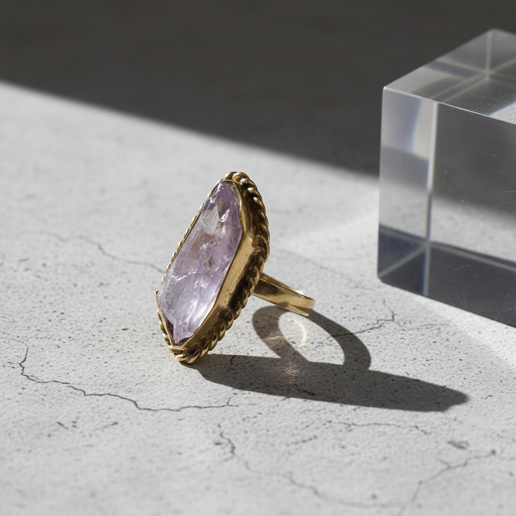 Anillo de Latón - Amatista (México)