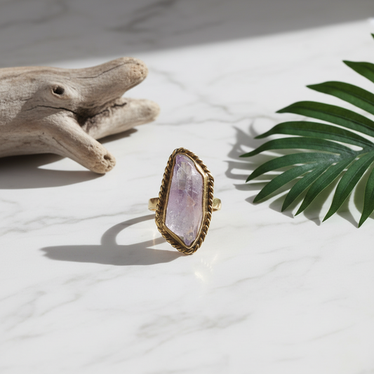 Anillo de Latón - Amatista (México)