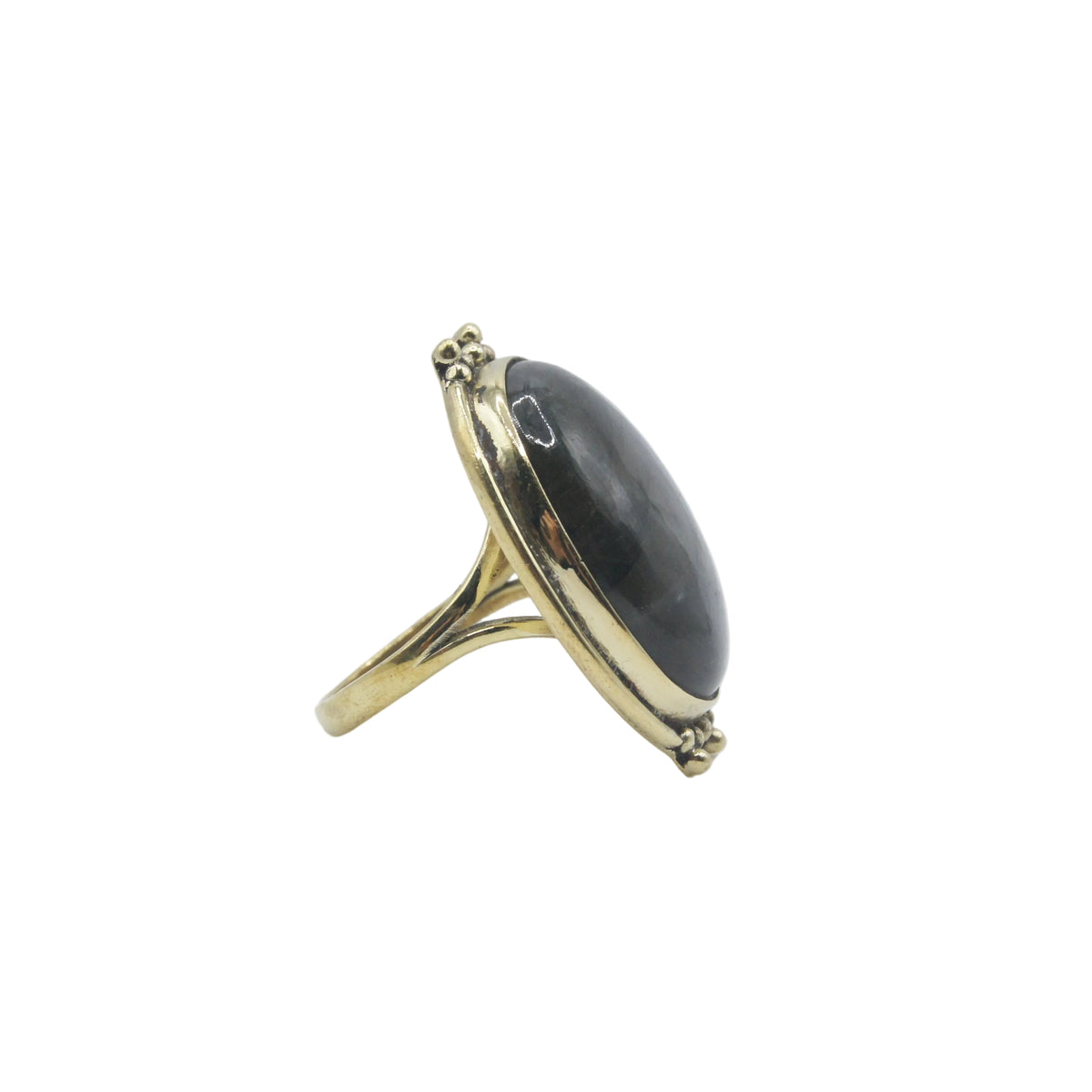 Anillo de Latón - Labradorita
