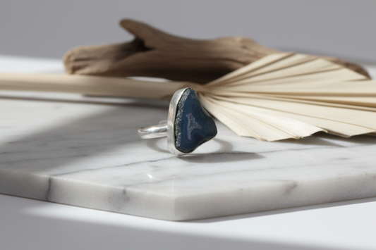 Geoda de Ágata- Anillo Latón