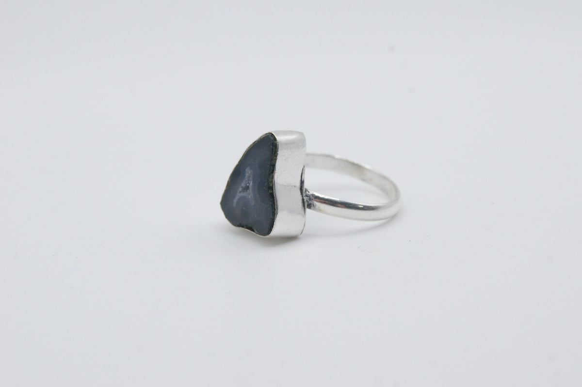 Geoda de Ágata- Anillo Latón
