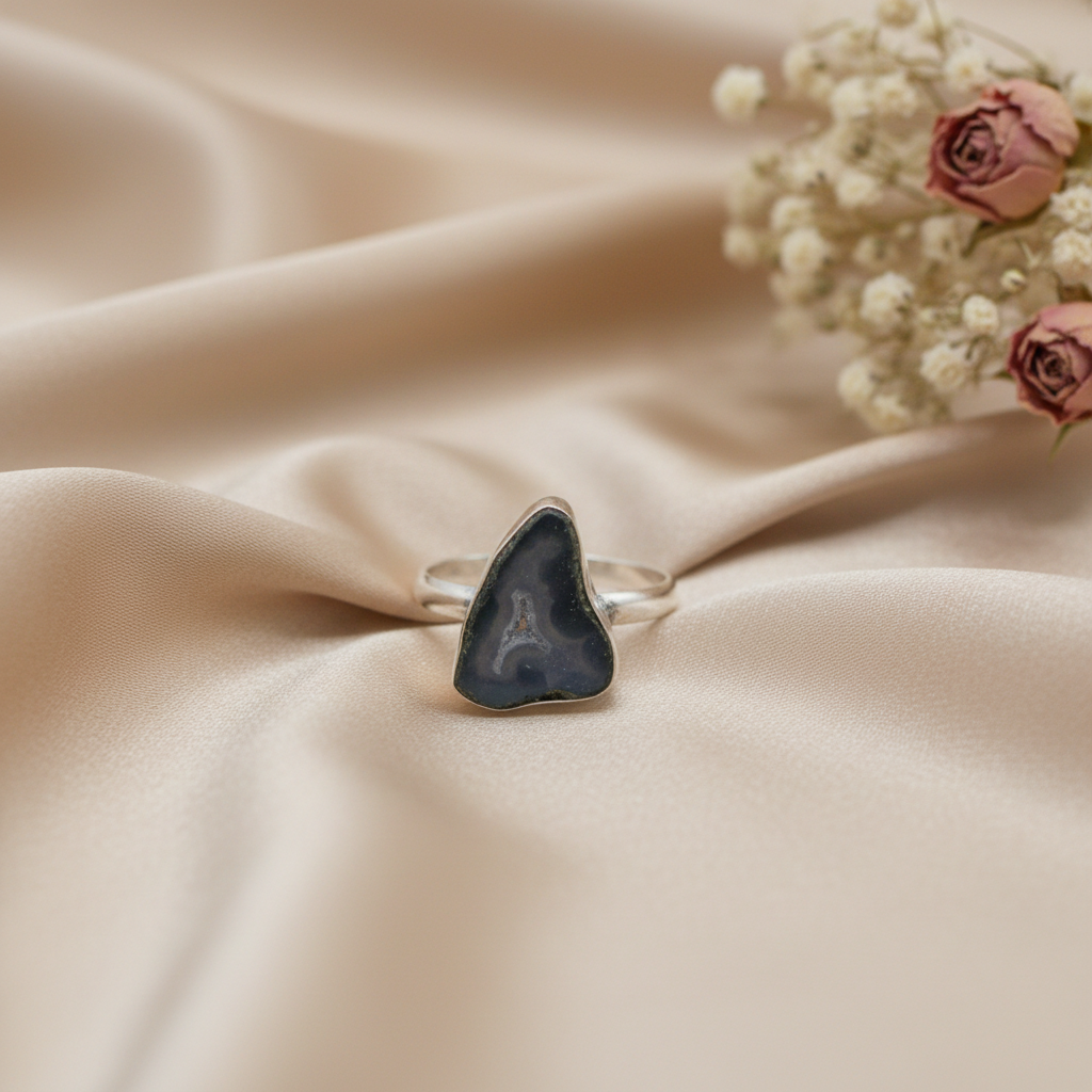 Geoda de Ágata- Anillo Latón