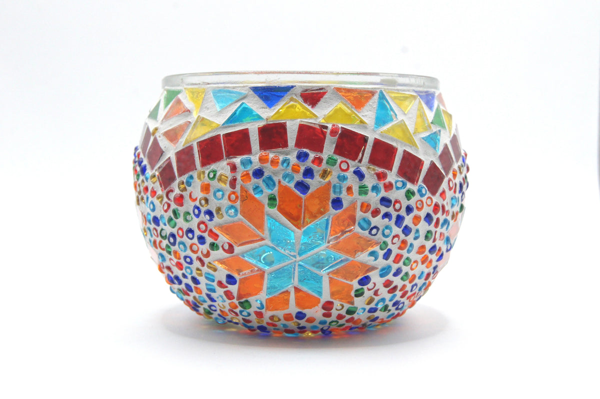 Portavelas turco de cristal