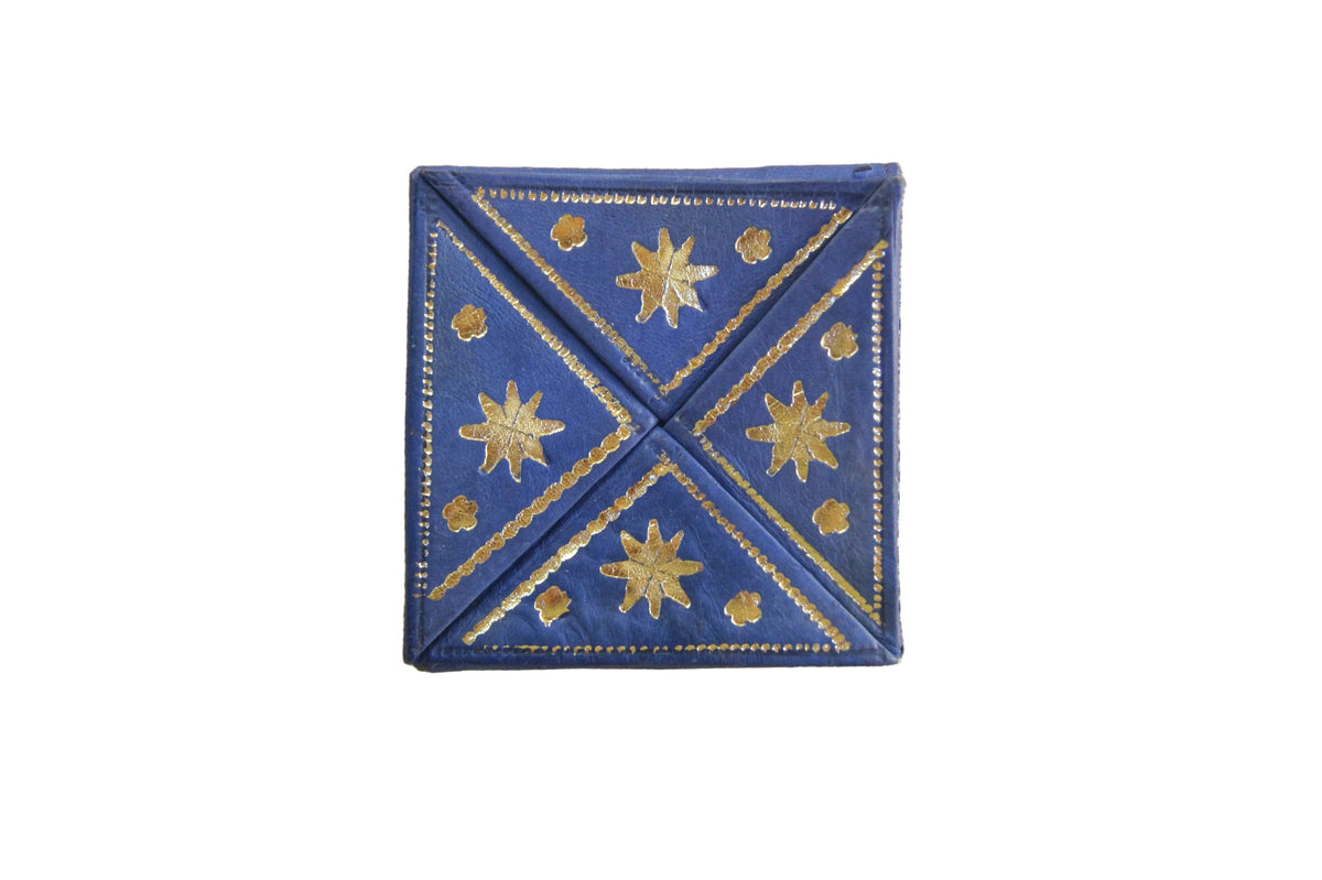 Monedero Billetera de Cuero - Azul Oscuro