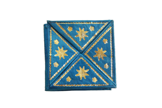 Monedero Billetera de Cuero - Azul