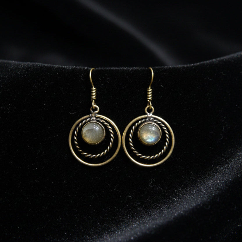 Pendientes Piedra Labradorita 2