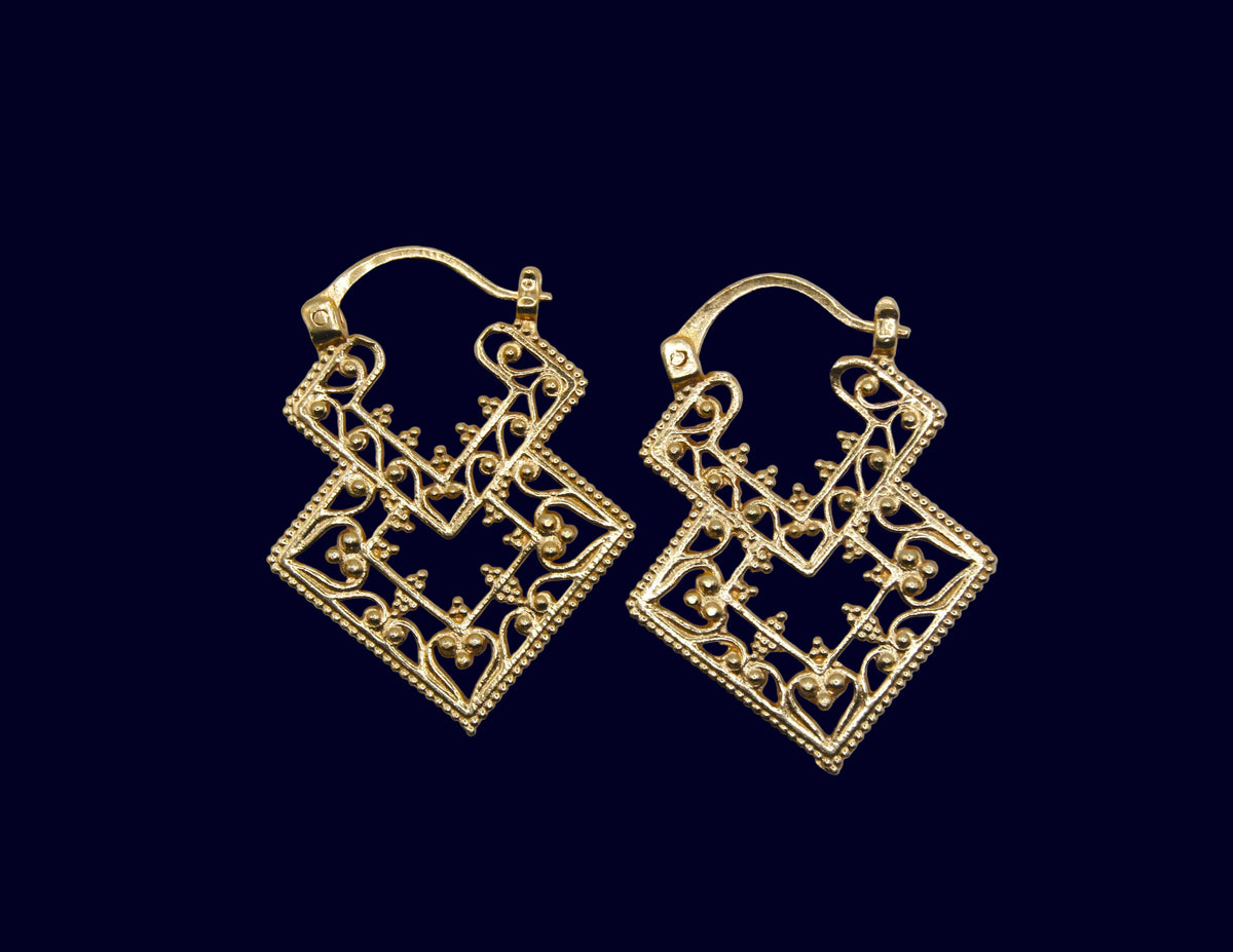 Zahra - Pendientes baño de oro