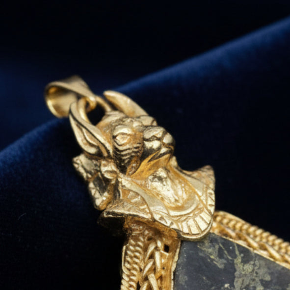 Anubis - Collar baño oro